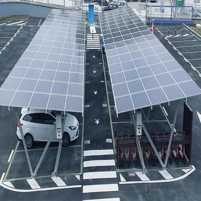 Solar Parking Lot Anodized Aluminum PV Mounting Structures