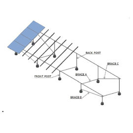Ein guter Preis. Schlüsselfertiger Sonnenkollektor-Grund- Montage-Systeme heiß - galvanisierte Stahl-Last des Wind-130mph Online