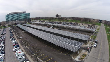 Ein guter Preis. Hochfeste Autoparkplatz-Sonnensysteme galvanisierten Stahlrahmen-Aluminium-Schienen Online