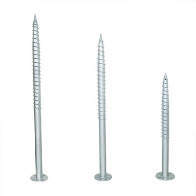 Ein guter Preis. Geriebene silberne Schraube häuft Q235 galvanisierte Stahl-76MM schraubenartige Erde für Solargrundbefestigungssysteme an Online