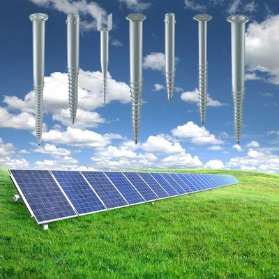 Ein guter Preis. 500~2500 Millimeterhäuft der Längen-76*1600/2000/2500 Boden-Schraube PV-Schienenplatten-Sonnenkollektor-Montage-System an Online