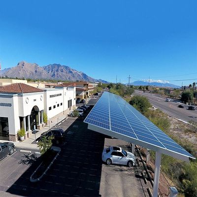 Ein guter Preis. Leichtigkeits-Konfigurations-Installations-offene anodisierte Aluminium PV-Autoparkplatz-Grundschienenplatten Online