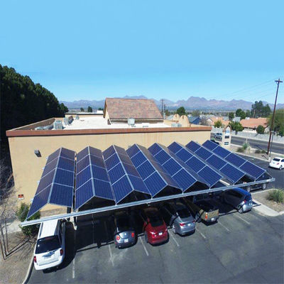 Moderner Autoparkplatz-Solaraufbau- mit Gestelleinschübensystem HDG Q345