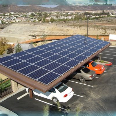 Aluminiumautoparkplatz-Solargestellerde-angebrachtes Solarstrukturautoparkplatzsolarbefestigungssystem